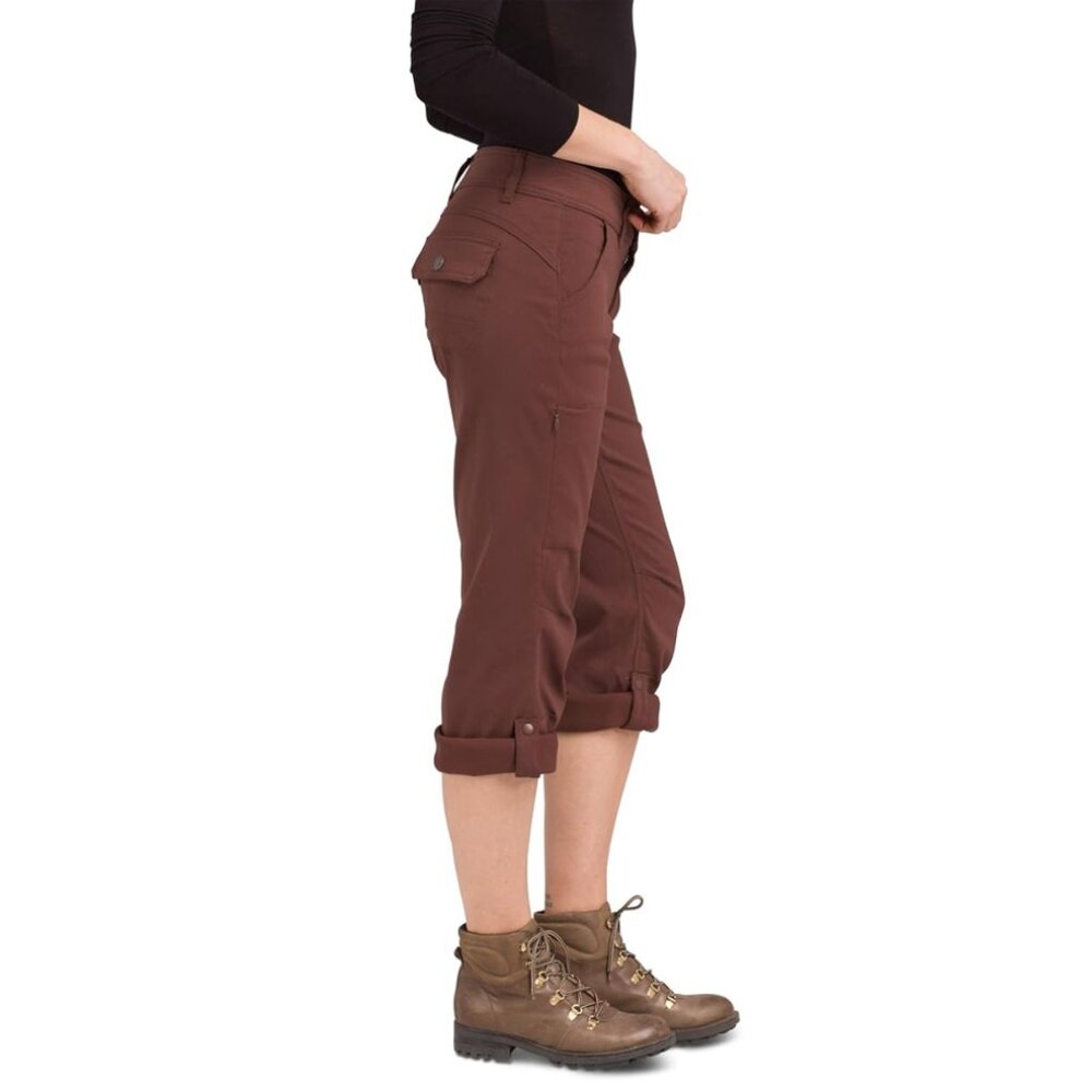 Prana Halle Pant Women's 8 Cocoa Brown Maroon Color Outdoor Hiking - Picture 4 of 16